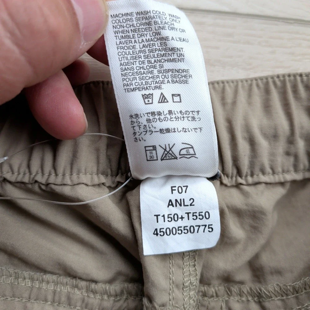The North Face Cargo Shorts Mens Small Khaki Tan Nylon Hiking Outdoors READ